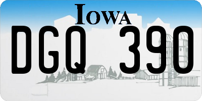 IA license plate DGQ390
