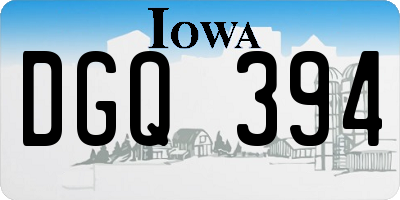 IA license plate DGQ394