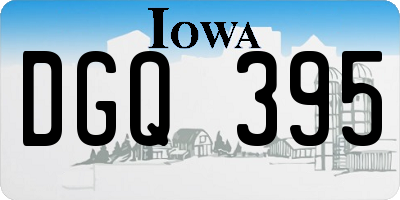 IA license plate DGQ395