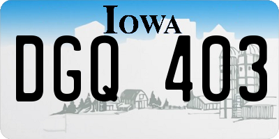 IA license plate DGQ403