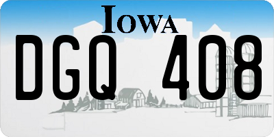 IA license plate DGQ408