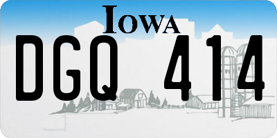 IA license plate DGQ414
