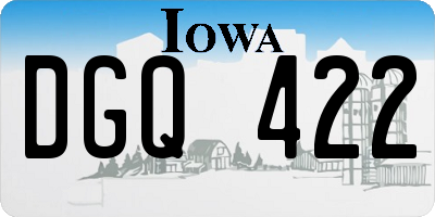 IA license plate DGQ422