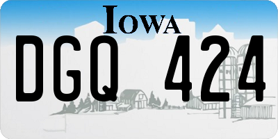 IA license plate DGQ424