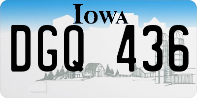 IA license plate DGQ436