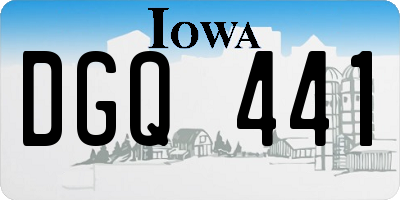 IA license plate DGQ441