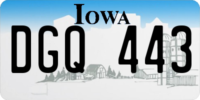 IA license plate DGQ443