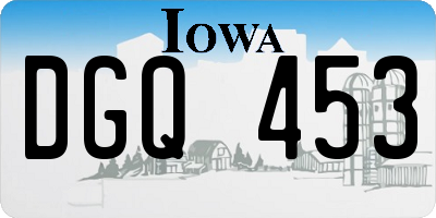 IA license plate DGQ453