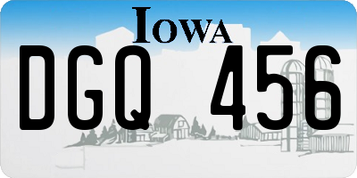 IA license plate DGQ456