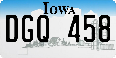 IA license plate DGQ458