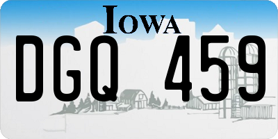 IA license plate DGQ459