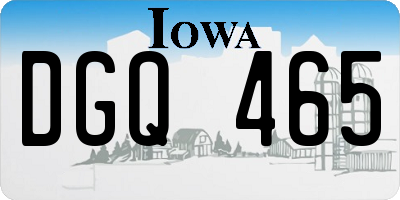 IA license plate DGQ465