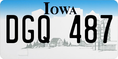 IA license plate DGQ487