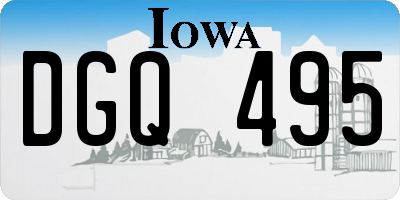 IA license plate DGQ495