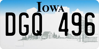 IA license plate DGQ496