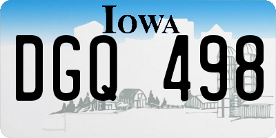 IA license plate DGQ498