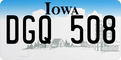 IA license plate DGQ508