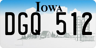 IA license plate DGQ512