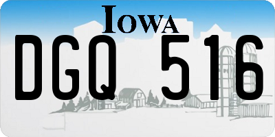 IA license plate DGQ516