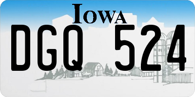IA license plate DGQ524