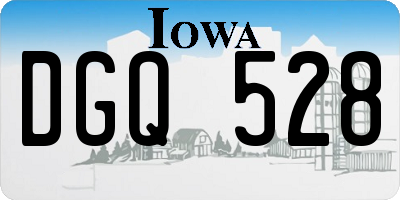 IA license plate DGQ528