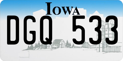 IA license plate DGQ533