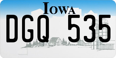 IA license plate DGQ535