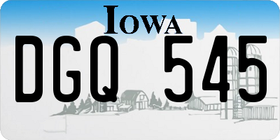 IA license plate DGQ545