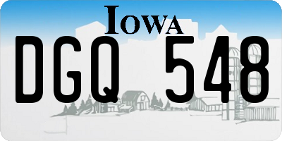 IA license plate DGQ548