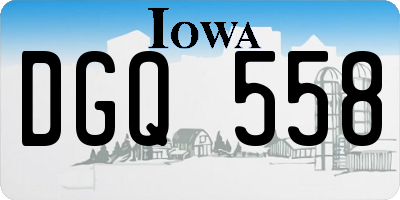 IA license plate DGQ558
