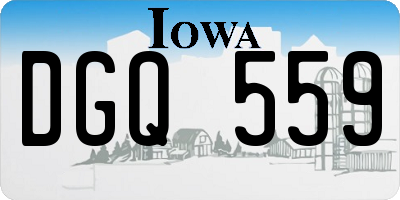 IA license plate DGQ559
