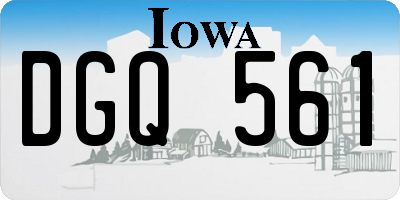 IA license plate DGQ561