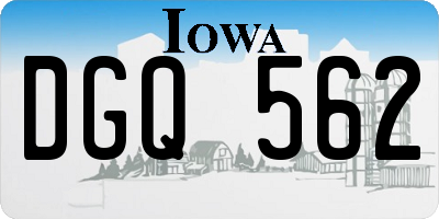IA license plate DGQ562