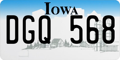 IA license plate DGQ568