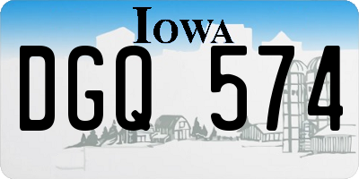 IA license plate DGQ574