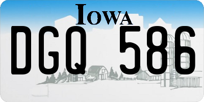 IA license plate DGQ586