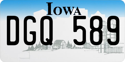 IA license plate DGQ589