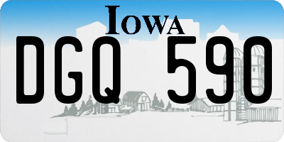 IA license plate DGQ590