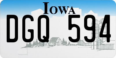 IA license plate DGQ594