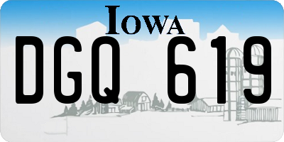 IA license plate DGQ619