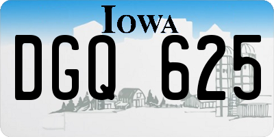 IA license plate DGQ625