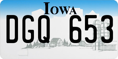 IA license plate DGQ653