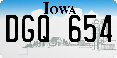 IA license plate DGQ654