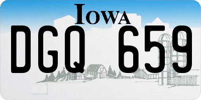 IA license plate DGQ659