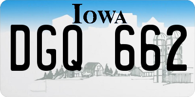 IA license plate DGQ662