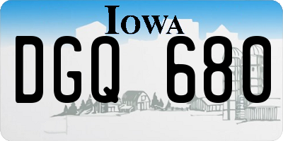 IA license plate DGQ680