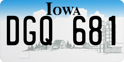 IA license plate DGQ681