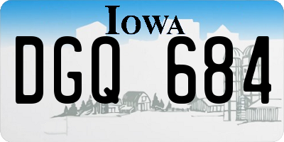 IA license plate DGQ684