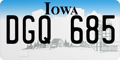 IA license plate DGQ685