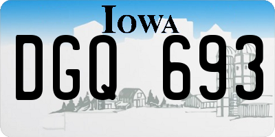 IA license plate DGQ693
